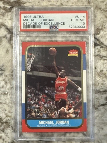 1996-97 Fleer Ultra - Michael Jordan Ultra Decade #U-4 PSA 10 Gem Mint