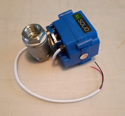 U.S. Solid Motorized Ball Valve 1/2in Full Port 9-24V AC/DC 2Wire Auto Return SS
