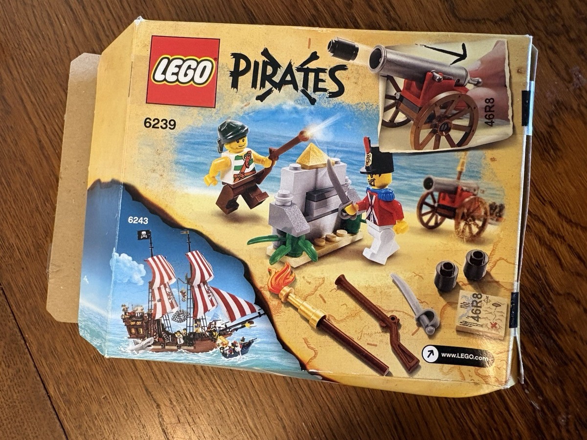 Lego Pirates 6243 Brickbeard's Bounty and 6239 Cannon Battle 99