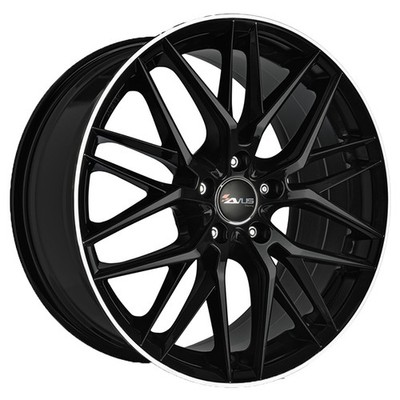 ALUFELGE AVUS AF19 FUR SSANGYONG TIVOLI 8.5X19 5X112 BLACK POLISHED LIP WOZ