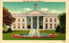 WASHINGTON DC White House Vintage Postcard