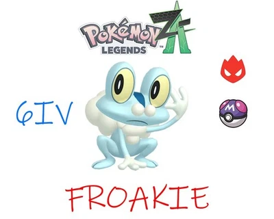 Shiny Alpha Froakie 6IV Master Ball | Pokemon Legends Z-A ZA