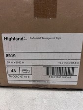 48 Rolls - 3M 3/4" x 2592" Highland Industrial Transparent Tape