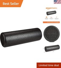 High-Density Foam Roller for Exercise and Recovery, 18 Inches, Black