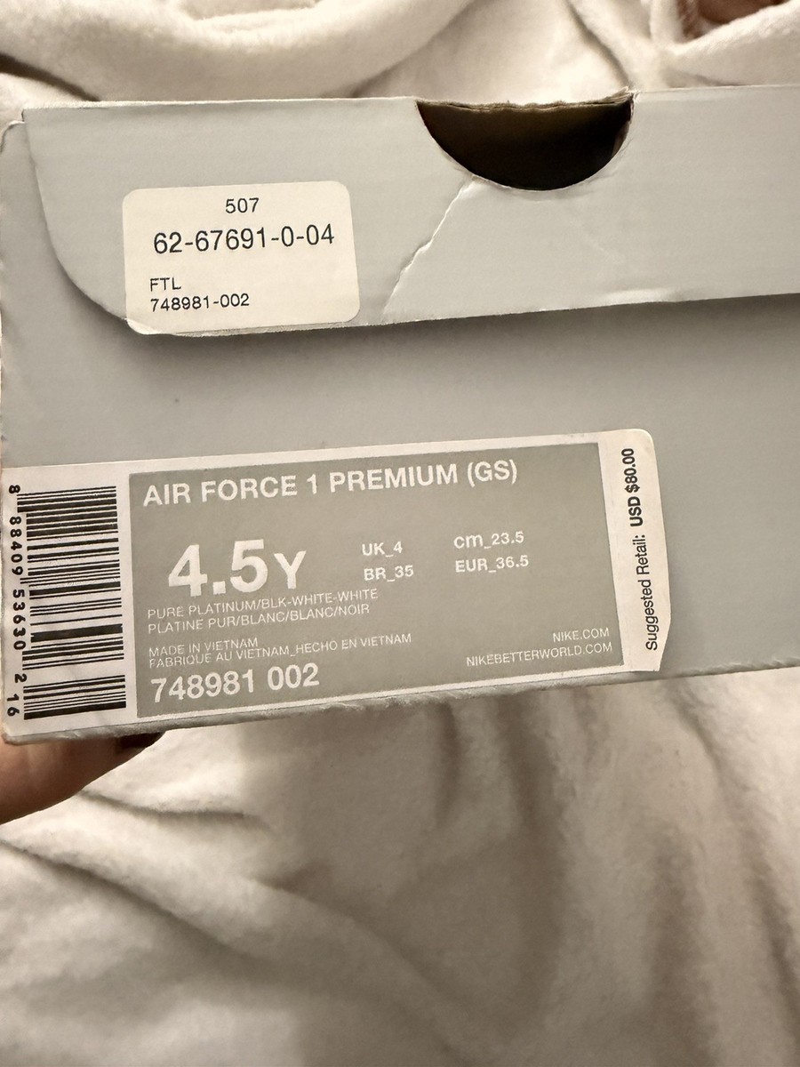 Nike Air Force One 1 lv8 World Champion 4.5 youth New white | eBay
