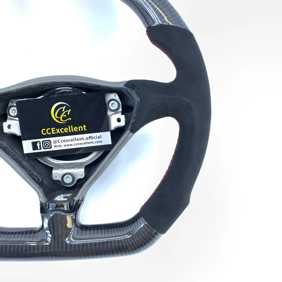 Volante Alcantara de fibra de carbono para Porsche 986 Boxster 996 993 Carrera Foto 2 de 4