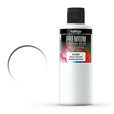 Vallejo Gloss Varnish Premium airbrush color 200ML - Hobby and Model Acrylic