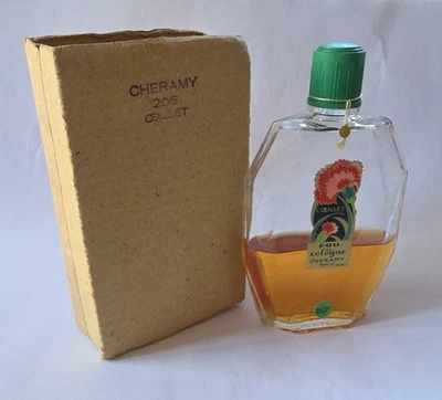 Ancien flacon de parfum EDC L'Oeillet de Cheramy Paris - Photo 1/4