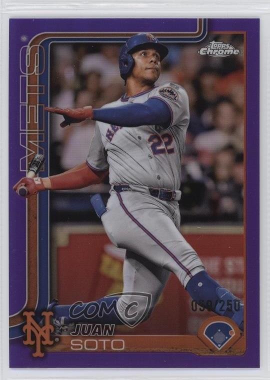 2025 Topps Chrome Purple Refractor 50/250 Juan Soto #200 o7m