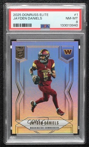 2025 Panini Donruss Elite Jayden Daniels #1 PSA 8