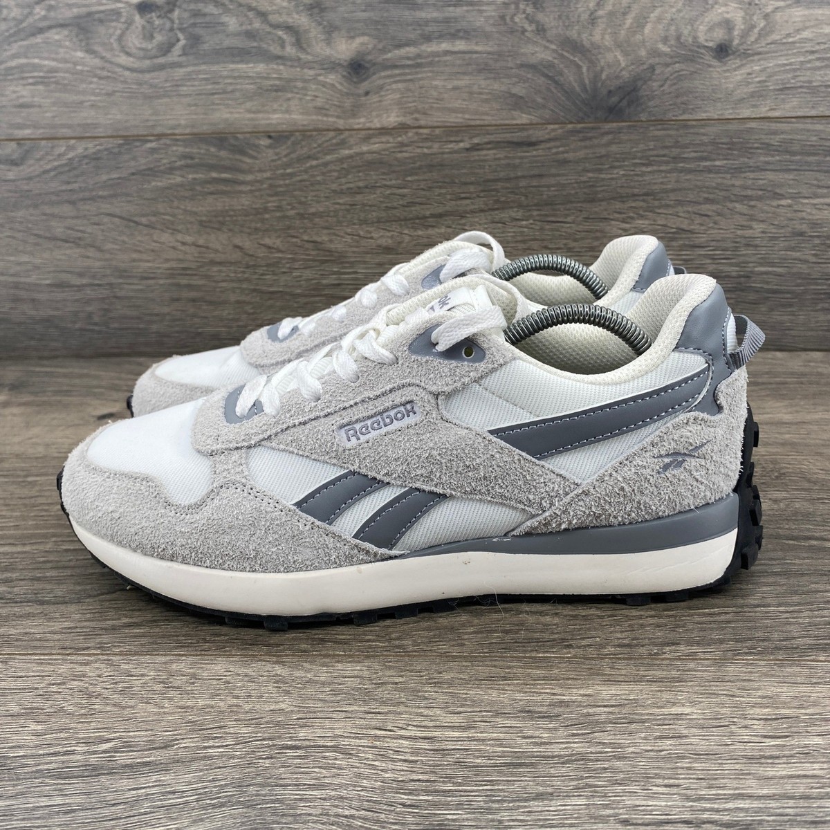 Reebok Classic Legacy Womens Grey White Suede Low Top Sneakers