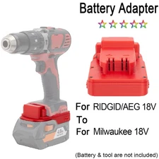 For Ridgid/AEG 18V Li-ion Battery Adapter Fits For Milwaukee 18V Cordless Tools
