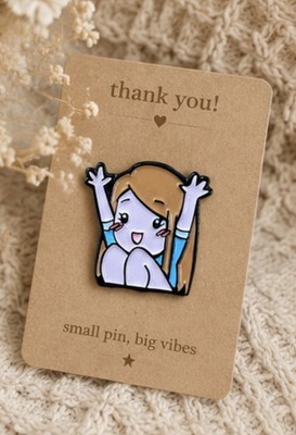 Cute Kawaii Anime Girl Hard Enamel Lapel Pin Brooch Backpack Hat Jacket Badge