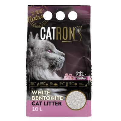 10L CATRON klumpende Katzenstreu Baby Powder   hochwertige Bentonit-Streu