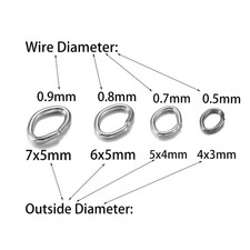 100pcs Oval Jump Ring Unsoldered Connectors Jewelry