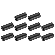 10Pcs Shoe Laces Buckle Lock Aluminum No Tie Shoelace Turnbuckle, Black
