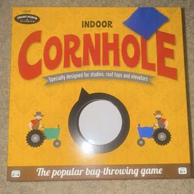 Front Porch Classics Mini Indoor Cornhole Set w/ 8 Bags & 2 Fold-Up Boards