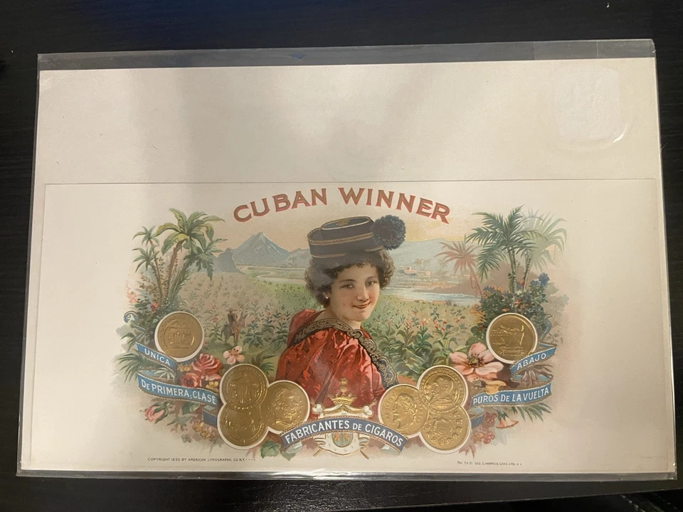 Etiquetas litográficas vintage para caja de cigarros - Lote de 6 marcas diferentes Foto 2 de 4