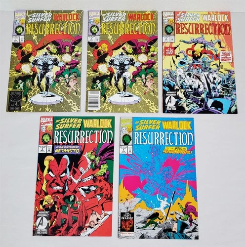 Z-193 VINTAGE 1993 MARVEL COMICS LOT-THE SILVER SURFER WARLOCK RESURRECTION 1-4!
