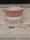 Pyrex pink gooseberry pyrex  1 Pt And 1.5 Pt EUC Collector
