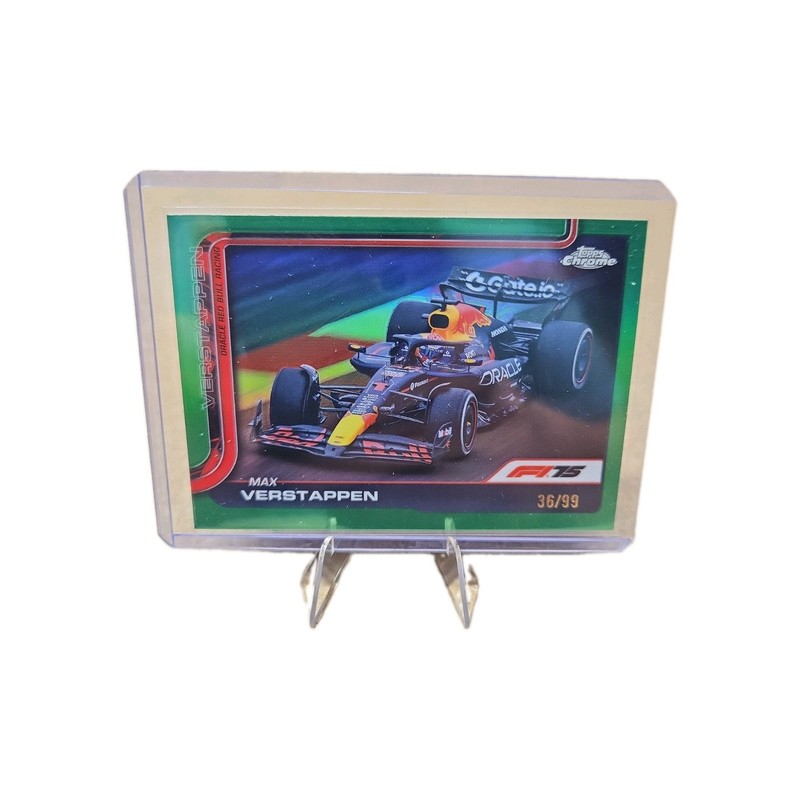 2025 Topps  Chrome F1- Max Verstappen Green Refractor /99 #73