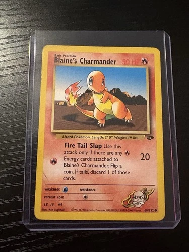 Pokémon Blaine's Charmander Gym Challenge 60/132 1st Ed Regular Common 50 HP 20…