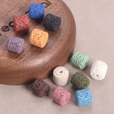50pcs Natural Volcano Lava Stone 6mm 8mm 10mm Cylinder Shape Crafts Beads Lot