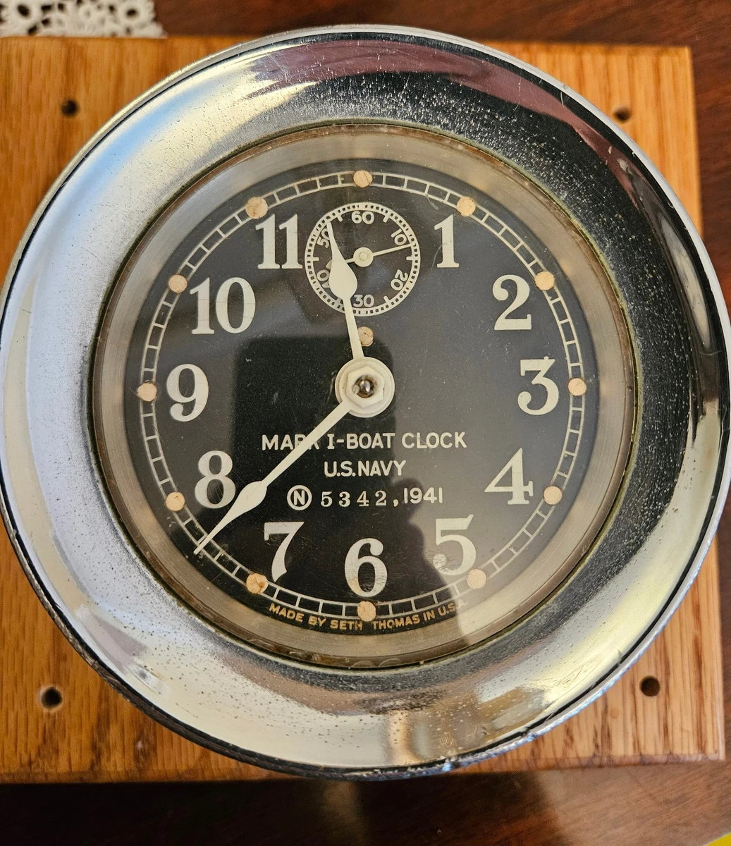 アンティーク雑貨 US NAVY MARK I - BOAT CLOCK SETH THOMAS US Navy MARK I - DECK CLOCK 1942 Seth Thomas Bakelite Exterior | eBay