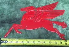12 Inch MOBIL MOBILGAS FLYING RED PEGASUS HORSE METAL Home Made GASOLINE SIGN!