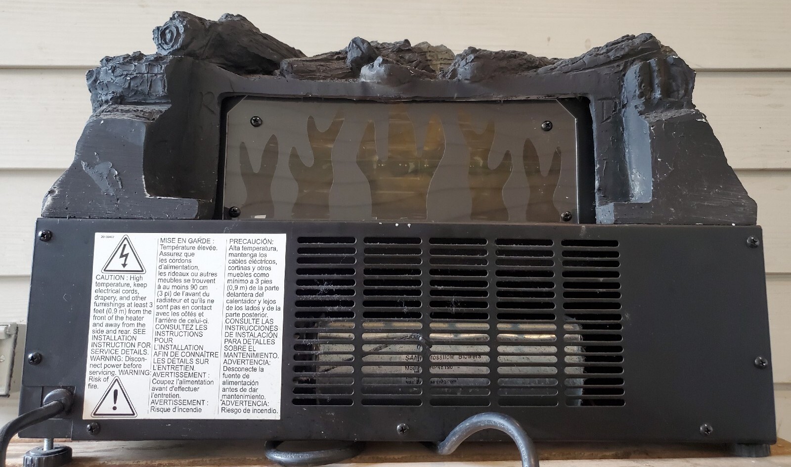 Pleasant Hearth LH-24 Fireplace Log Insert Electric Flame Heater Plugin  w/Remote | eBay