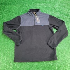 Hawke Co 1/4 Zip Fleece Pullover Jacket Men's Size Small Black Grey New w/Tags