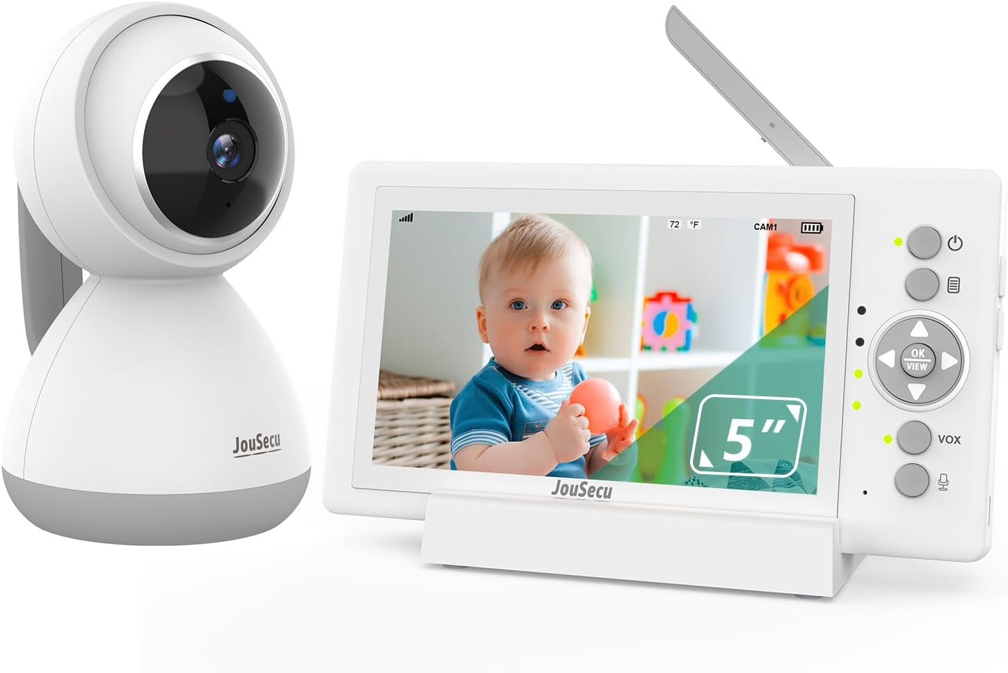 Baby Camera Monitor with 30 Hours Battery Life, Pan-Tilt-Zoom Video Baby Monitor-image