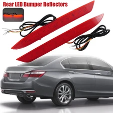 Rear Bumper Reflector LED Sequential Signal Tail Lights For 16-2017 Honda Accord