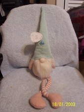 31.5" Spring Easter Pastel Pink Blue Weighted Gnome Plush Home Deocr New