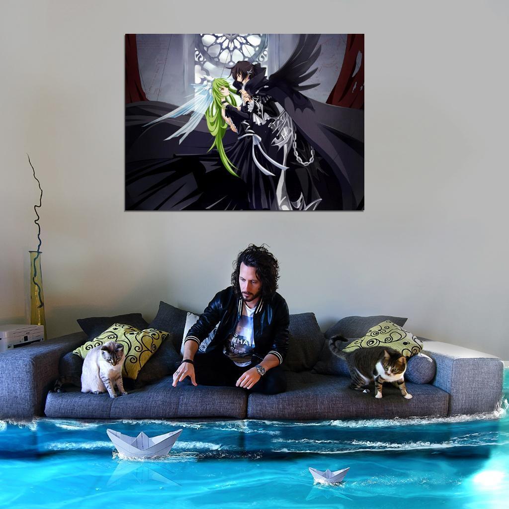 V2166 Code Geass Lelouch C C Anime Manga Art Decor WALL POSTER PRINT