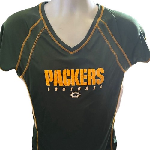 NFL Green Bay Packers Majestic Damen Large V-Neck Jersey Tee Shirt