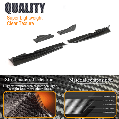 Carbon Seitenschweller Seite Splitter Spoiler für Audi TTRS/ TTS/ TT Sline 15-18 - Picture 7 of 10