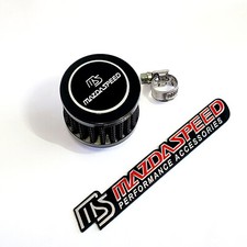 BLACK 12MM ENGINE RACING MINI AIR OIL BREATHER FILTER FOR MIATA MAZDA MX-5 JDM