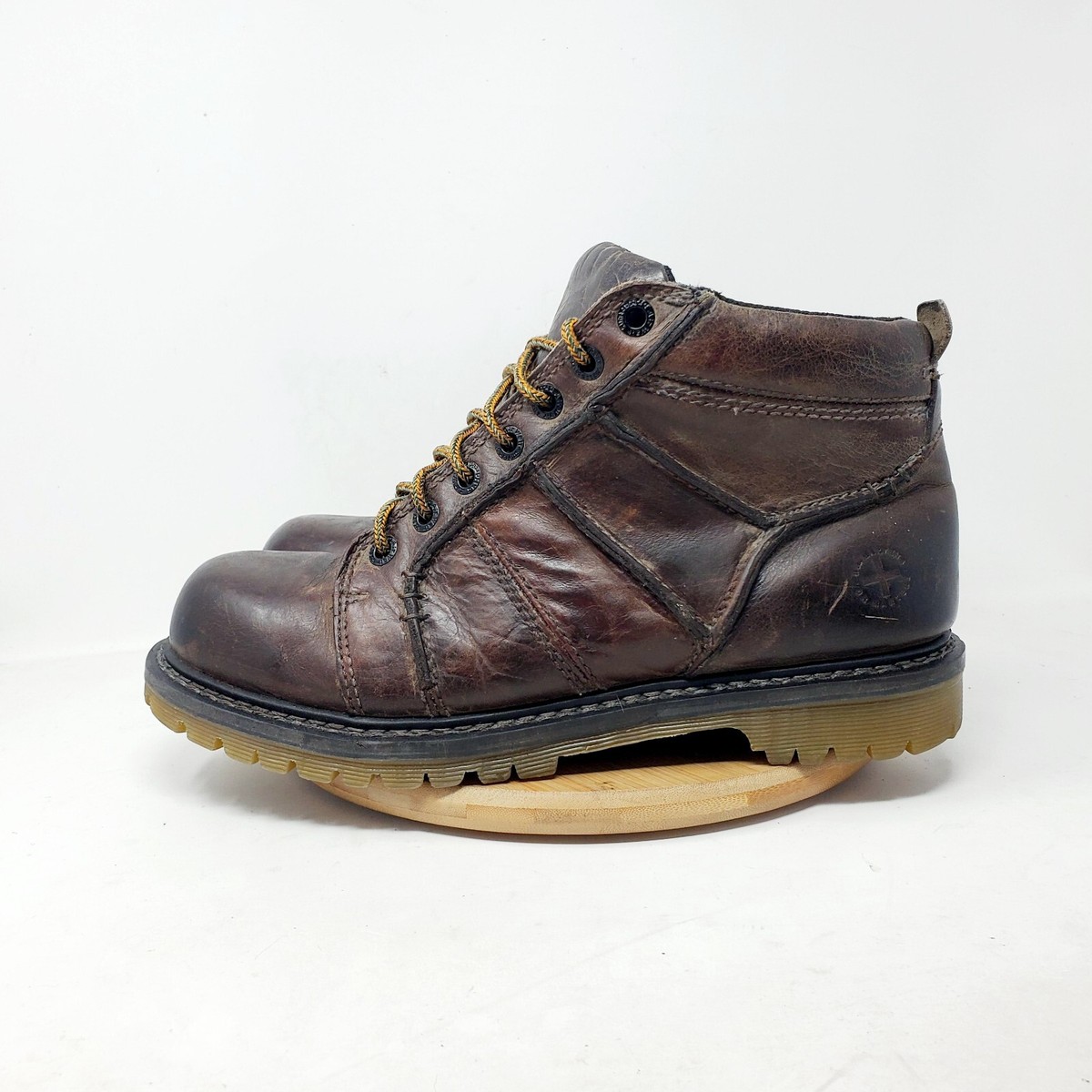 Dr Martens Boots Mens 10 Fynley Brown Lace Up Y2K Grunge 