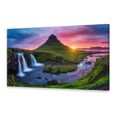Leinwand-Bilder Wandbild Druck auf Canvas Kunstdruck Kirkjufell Vulkan