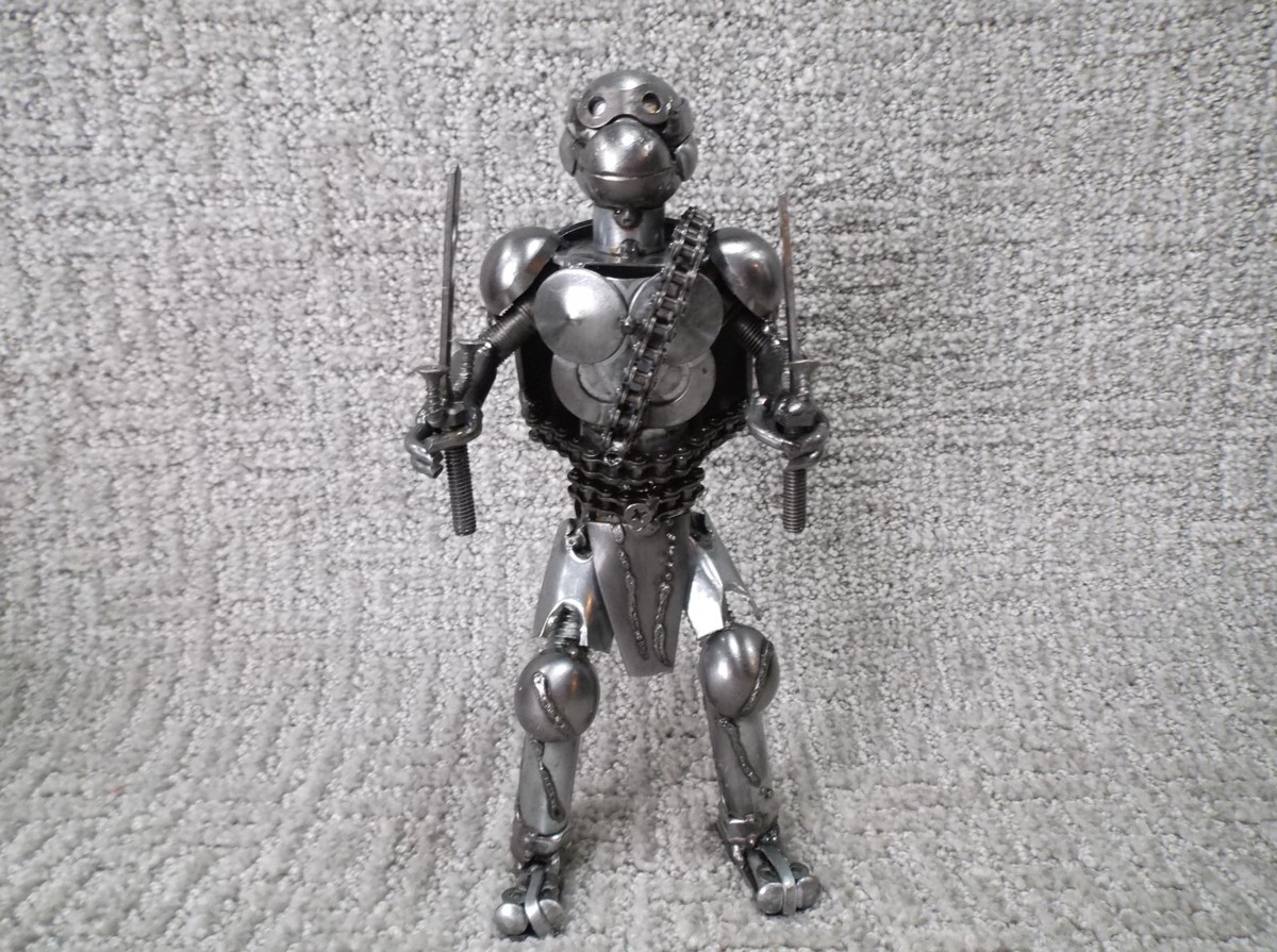 Recycled Scrap Metal Art Sculpture Ninja Turtle Boy TMNT Likeness