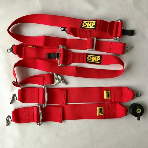 Universal Red 4 Point Camlock Quick Release Car Seat Belt Harness For OMP Racing - Picture 3 of 12