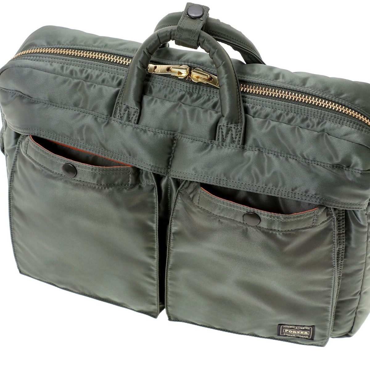 PORTER TANKER 3WAY DOCUMENT BAG 622-26108 Sage Green Yoshida & Co