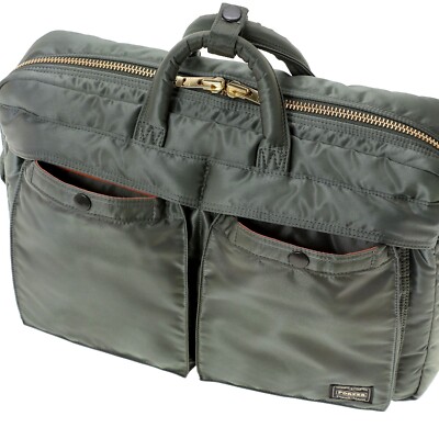 PORTER TANKER 3WAY DOCUMENT BAG 622-26108 Sage Green Yoshida & Co