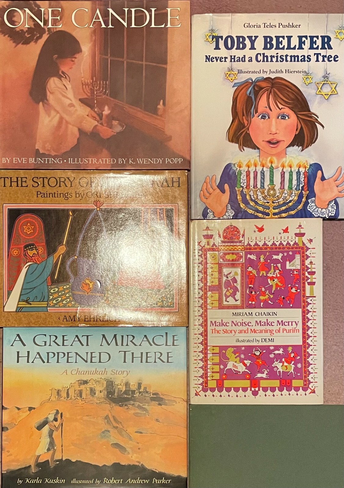 5 Children's Books on HANUKKAH CHANUKAH PURIM, Jewish Holiday ...