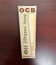OCB Organic 70mm Mini Size Cones 10 Count~1 Pack ONLY