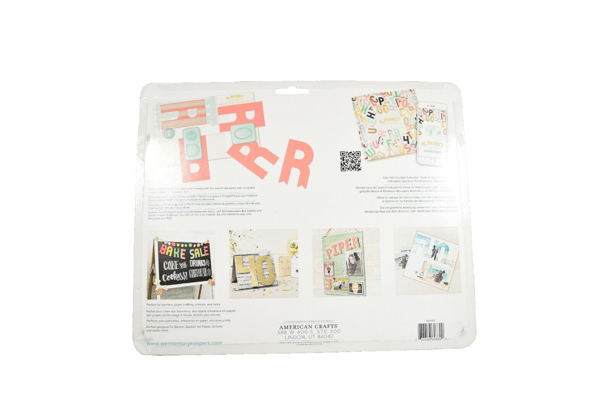 We R Memory Keepers Punch Board Chiffres & Symboles - Création Cartes Scrapbooking