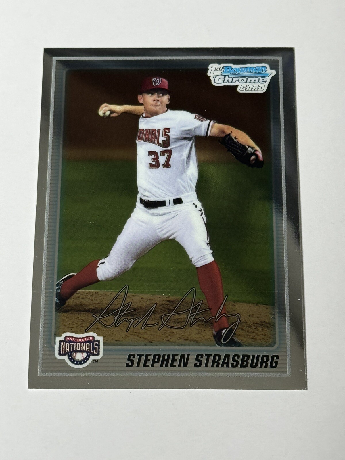 2010 Bowman Chrome BCP1 Stephen Strasburg 1st Washington Nationals