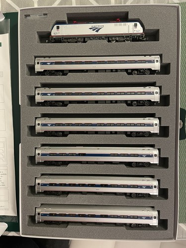KATO Amtrak ACS-64 + 7 Wagen Set DCC, Spur N, 106-8001-DCC + 106-8002 | Condition: Neu