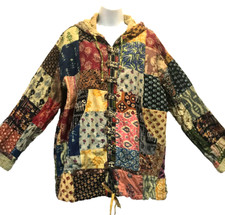 Nwt Funky Stuff Patch Cotton Hood Pocket Lined Hoodie Top Jacket 18w Free Shipp